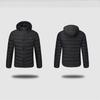 Luxurious Usb Heated Warm Back Cervical Spine Hooded Winter Jacket For Motorcycle Skiing