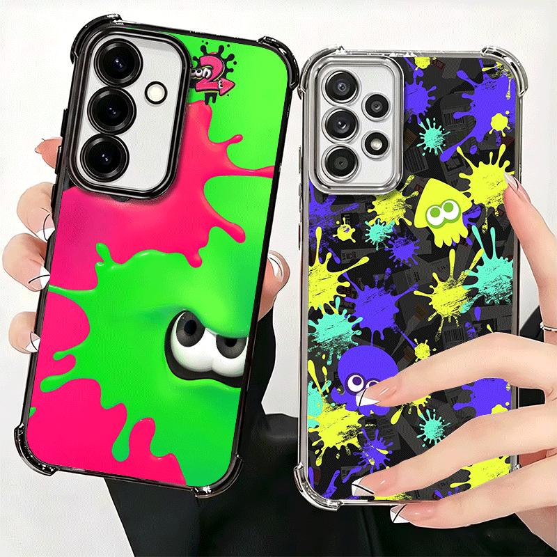 S-Splatoons Game Plating Phone Case For Samsung A17 A07 A37 A57 A16 A56 A15 A55 A14 A54 A13 A53 A26 A36 A25 A35 A24 A34 A23 A33