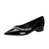 Fashion French Style Pointed Toe Patent Leather Pumps Women High Heels Fashion Shoes with Rhinestones