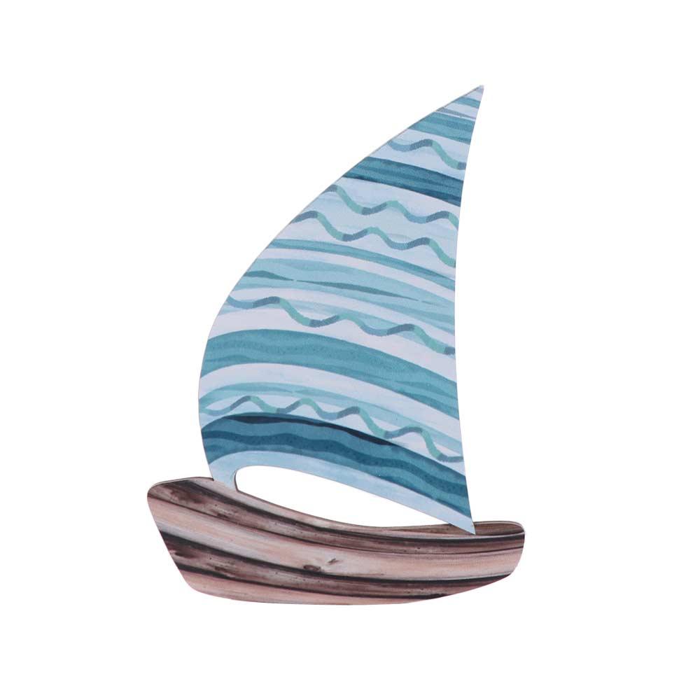 Hawaiian Style Sailboat Hanging Sign Ocean Theme Ocean Sailboat Decor  For Summer Home Room