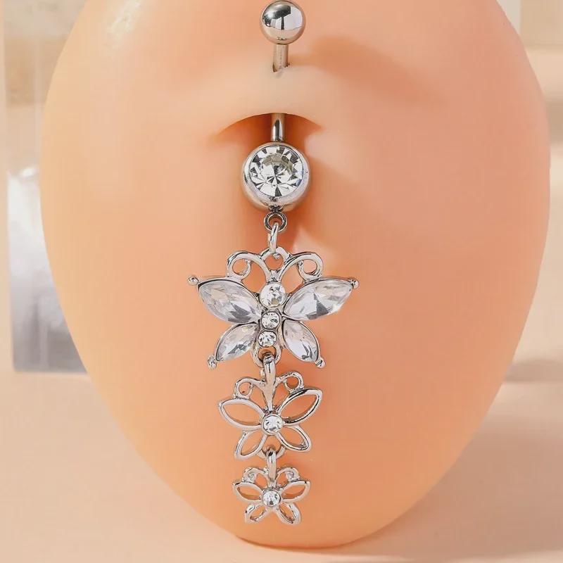 Multi-Color Butterfly Belly Button Ring - Personalized Fashion Piercing Jewelry