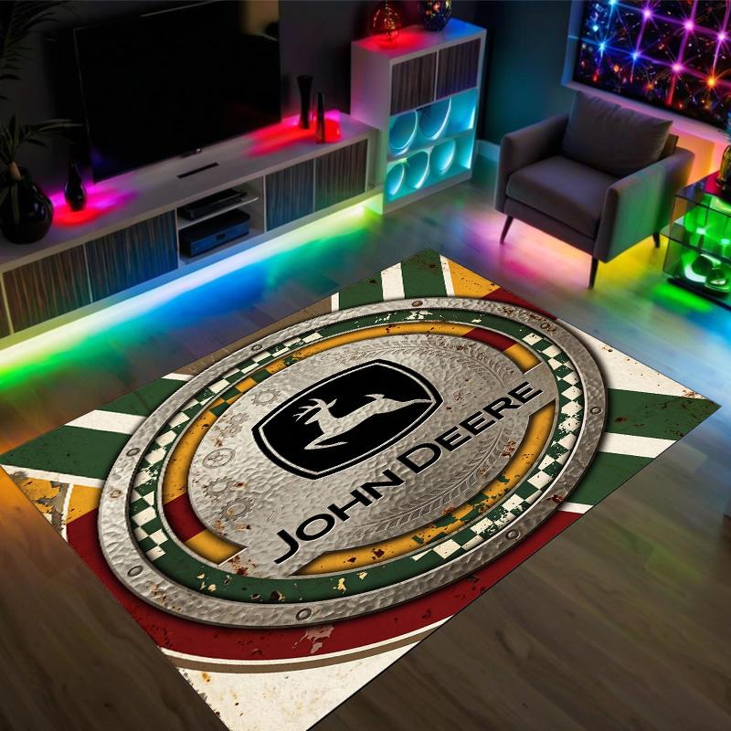 John deere Design Tapis Velours Cristal Douillet Non?Tapis imprimé antidérapant pour chambre, salon, entrée