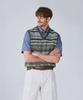 Geonjiulleunseu Grand Roque Fair Isle Cotton V-Neck Vest - Olive