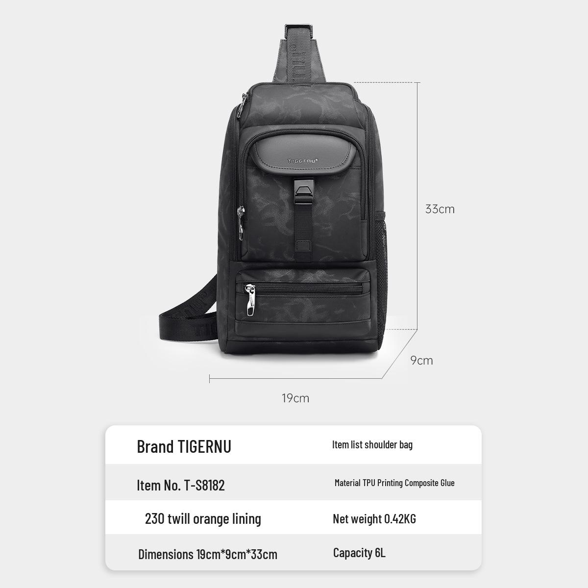 

Men s Large Capacity Waterproof Sling Backpack for Commuting, Travel, and Sports