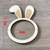 New product creative wooden cute rabbit ear dining table setting for hotel restaurant banquet button with Easter napkin