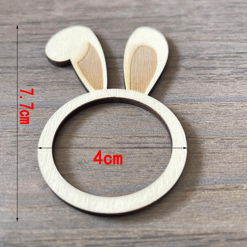 

Новый продукт креативная деревянная милая кроличьи ушки сервировка обеденного стола для гостиничного ресторана банкетная кнопка с пасхальной салфеткой 1pcs бежевый