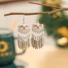 Fashion Bohemian Enameled Flower Geometric Earrings For Women Vintage Boho Ethnic Metal Leaf Tassel Drop Dangle Earrings Jewelry