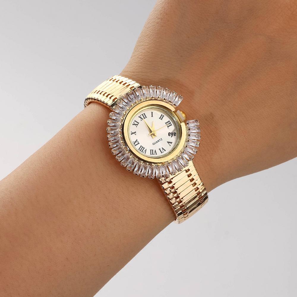 Orologio al Quarzo Placcato Oro Stile Coreano: Elegante Classico da Donna con Sensazione di Alta Gamma