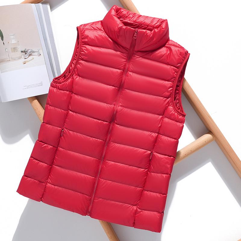 Women Women Ultra Light Down Vests Slim Sleeveless Jacket Portable Girl Lightweight Windproof Waistcoat