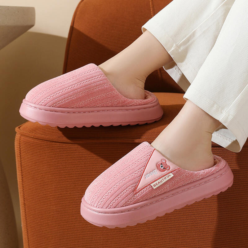 Fashion Casual Women's Home Slippers Plush Luxury Designer Woman Shoes Indoor Fluffy Winter Platform Fuzzy Fur Slides Elegant Flats Soft