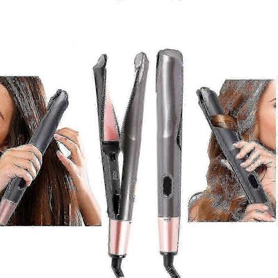 2-in-1 Glätteisen und Lockenstab Lockeneisen für alle Haartypen Turmalin Keramik Verdrehtes Glätteisen für Haarstyling