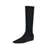 Autumn and winter elastic high boots rubber sole wedge heel large size women's boots solid color sleeve new medium heel square head fashion boots