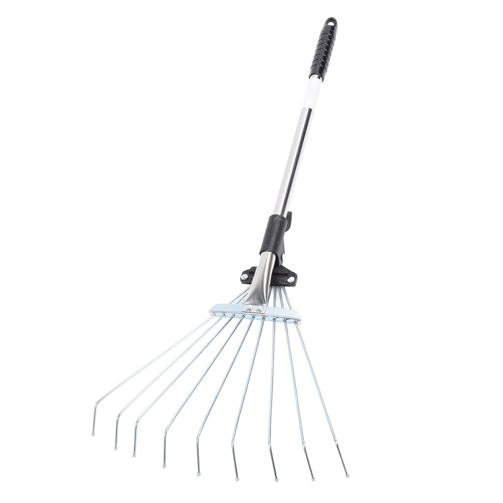 Verstellbarer Laubbesen Einziehbar Ausziehbar Edelstahl Metall Rasen Hof Garten Handwerkzeug 15