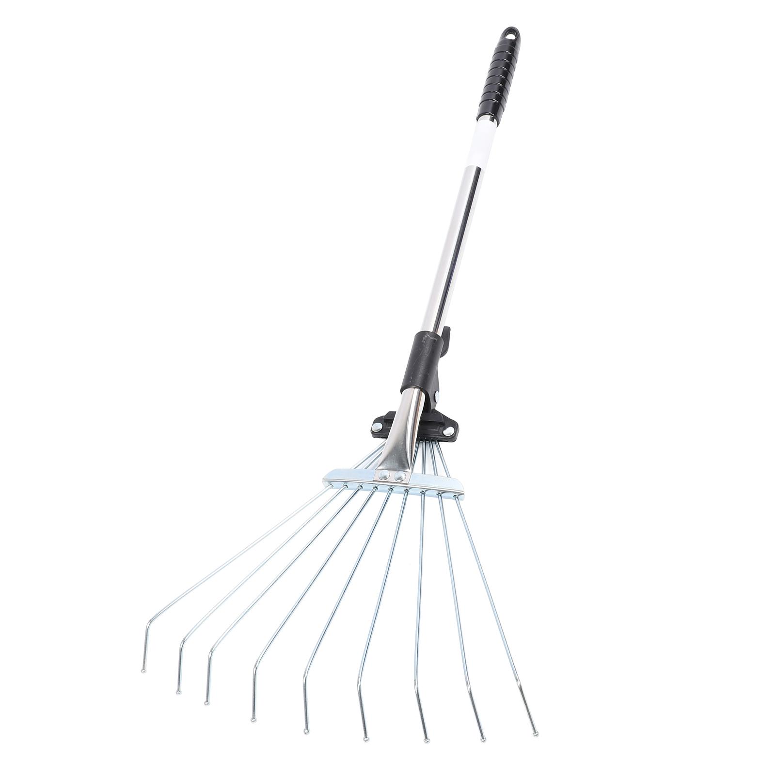 

Регулируемые веерные грабли выдвижные расширяемые металлические из нержавеющей стали для газона двора сада ручной инструмент 15