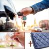 Pack of 100pcs Wooden Crucifix Charm On Delicate Beaded Chain Versatile Jewelry For Keychain or Bag Decoration