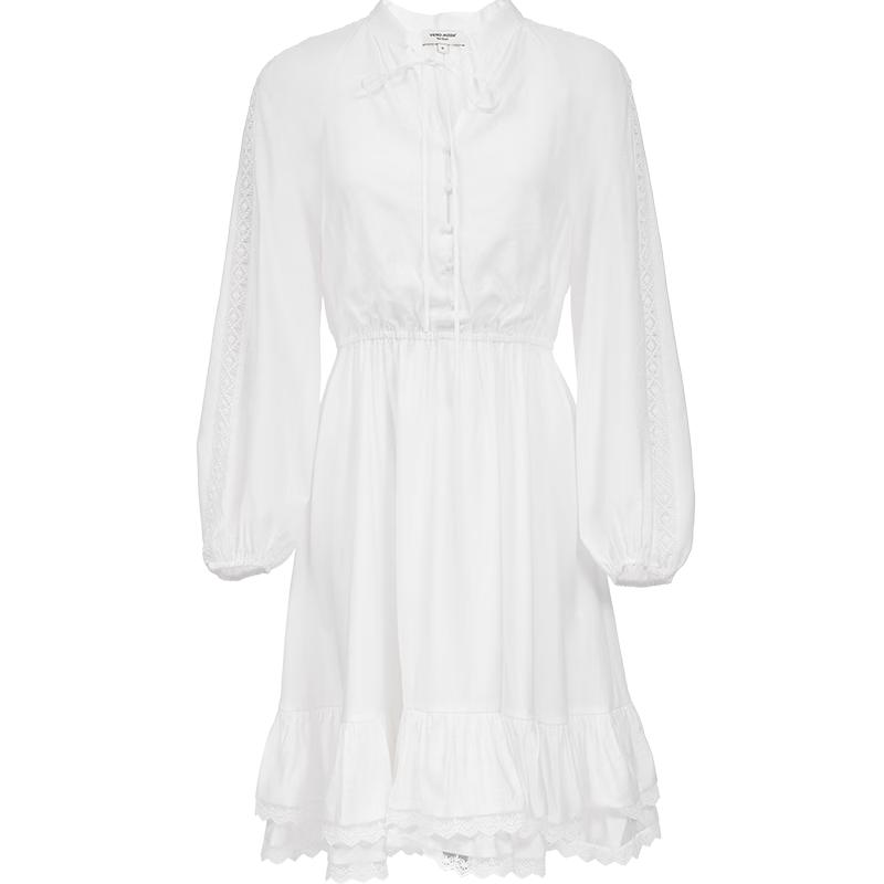 VEROMODA 2026 Summer Tie-Front Lace Sleeve Mesh Dress L