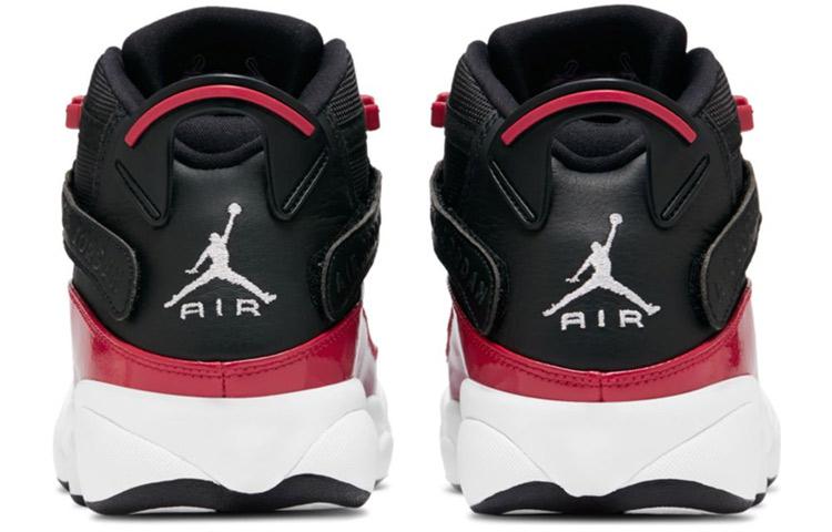 Jordan 6 Inele Negru Sală Roșu Alb 322992-060