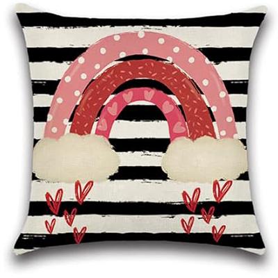 Valentine s Day pillowcase decoration home love rainbow decoration pillowcase Valentine s Day decoration cushion cover 35x35cm