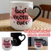 Beste Mama aller Zeiten Magische Farbwechselnde Tasse Herzförmiger Henkel Hitzesensitive Keramik Kaffeetasse Muttertag Geburtstag Überraschungsgeschenk