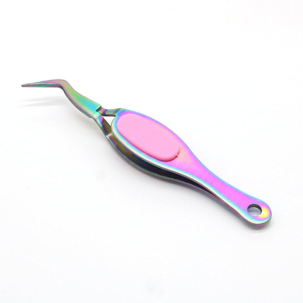Stainless Steel Reverse Tweezers for Nail Art, Gel Polish, Crystal Nails, and DIY Extensions