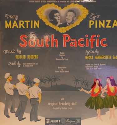 LP Record MARY MARTIN , EZIO PINZA , RODGERS  - South Pacific BBL7157 Philips UK Soundtracks & Musicals Used