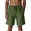 Mens Shorts Casual Linen Drawstring Waist Relaxed Shorts for Men Lightweight Gym Shorts Men Workout Beachwear Cargo Shorts