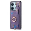 Retro Leather Case For Xiaomi Poco C85 4G (171mm)/Redmi 15C 4G (Global) (171mm) Phone Back Cover with Card Slots and Ring Holder