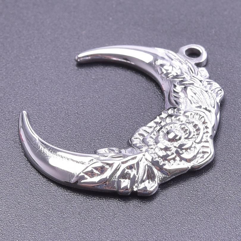 100% Stainless Steel Charms For Jewelry Making Supplies Moon Pendant Star Sun Fashion Accessories Rectangle Round Charm Breloque