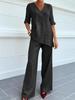 European Cotton-Linen Women's Casual Two-Piece Set 2026