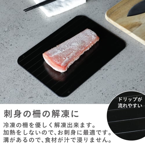 CB Japan Rapid Thawing Plate, 3mm Thick, 20.8 x 29.5cm, Dishwasher Safe, Simply Place Food on It, Fast Thawing, Quick Freezing, Atomico