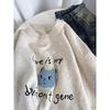 Round Neck Cat Embroidered Women's Sweater Long Sleeved Pullover Loose Sweaters Autumn Winter New Woman Soft Knitted Top