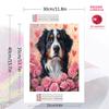 Pink Bernese Mountain Dog Pattern  3pcs 100% Round Full Drill 5D DIY Diamond Painting Embroidery Cross Stitch Rhinestone Décor