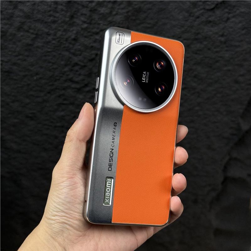 Premium Colorblock Electroplated Leather Case for Xiaomi 13 Ultra/14 Pro/15 Pro - Drop-Proof Protection