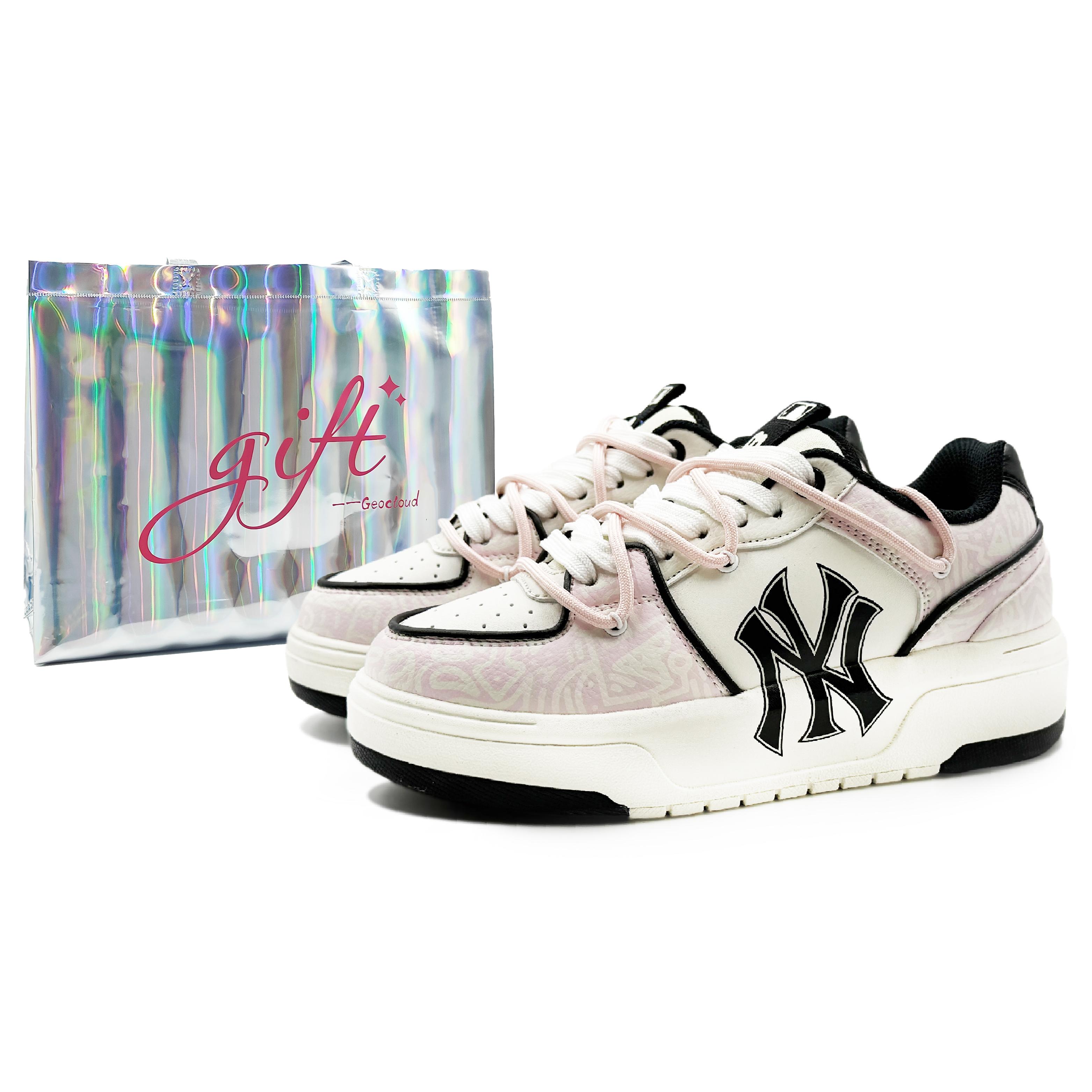 

MLB Chunky Liner Abrasion Resistant Low top Skateboard Shoes Unisex Pink White 3ASXCA12N-50WHS(Team1284-2S) 44