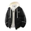 Wassup Sohot Men's Faux Two-Piece Hooded Padded Winter Jacket