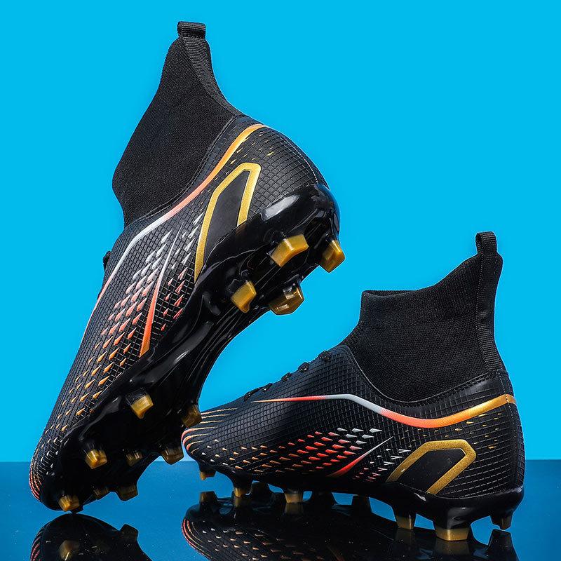 Professional Sports Soccer Shoes Men's High Top Student Teen Male TF Broken Nails Girl Training Adult Game