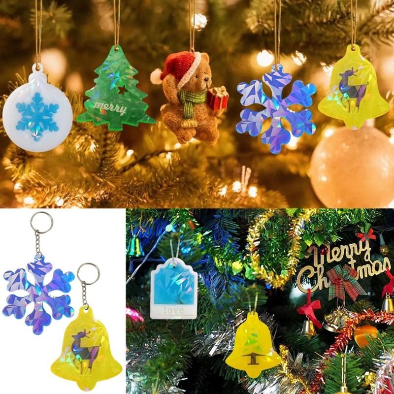 Shiny Light and Shadow Ornaments Silicone Epoxy Keychain Mold DIY Earrings Pendant Jewelry for Valentine Gift Crafts