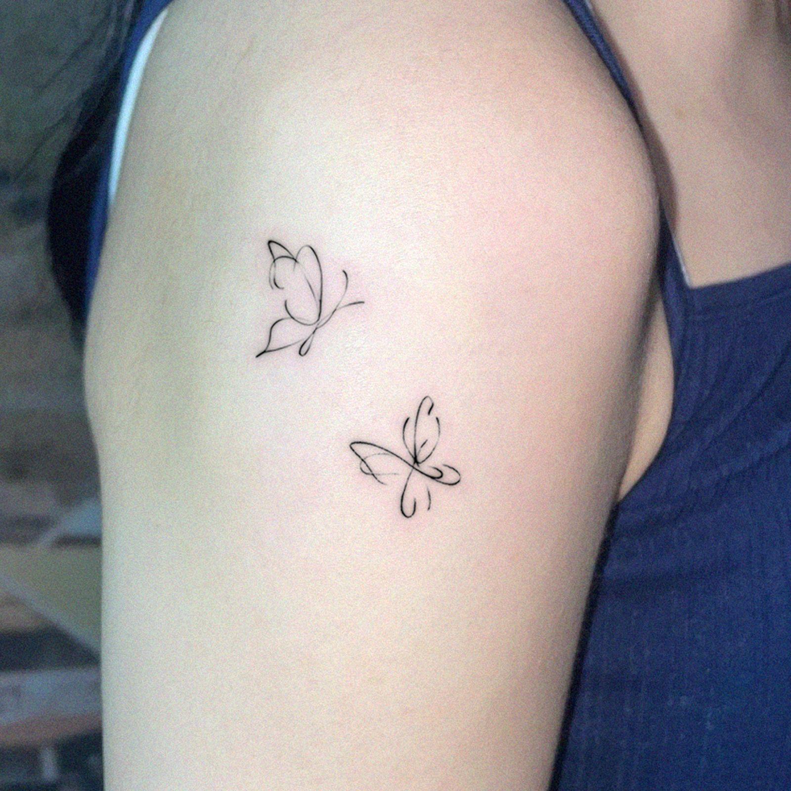 Glow Makeup Unisex Premium Personality Simple And Cute Butterfly Collarbone Arm Tattoo Sticker