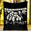 1pc Rammstein1 Theme Blanket - Digital Print, Polyester, Cozy for All Seasons, Perfect for Outdoor, Camping, and Travel