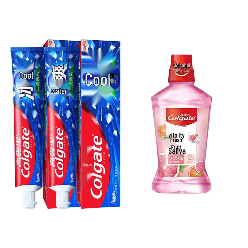 Colgate Ice Mint Toothpaste & Fruit Mouthwash Combo