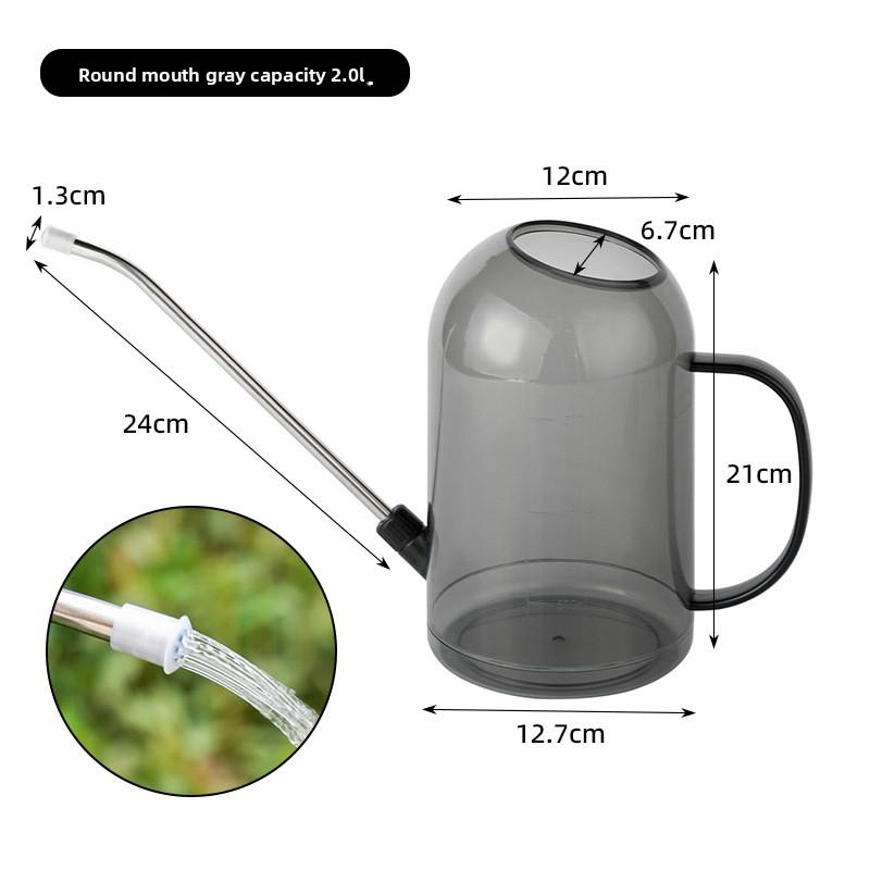 Transparent Plastic Watering Can for Gardening, Flower Watering Pot, Long Spout Watering Pot, Large Capacity Watering Pot