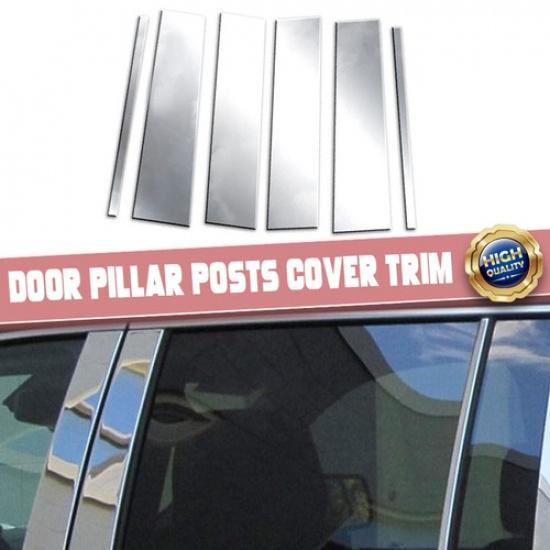 Set Fit For GMC Yukon XL 2015-2020 Slivery Pillar Posts Window Trim Door Cover