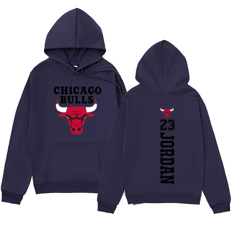 Winter Chicago Bulls #23 Printed Hoodies Fashionable Casual Warm Sports Long Sleeved Men's and Women's Unisex Hooded Sweatshirts