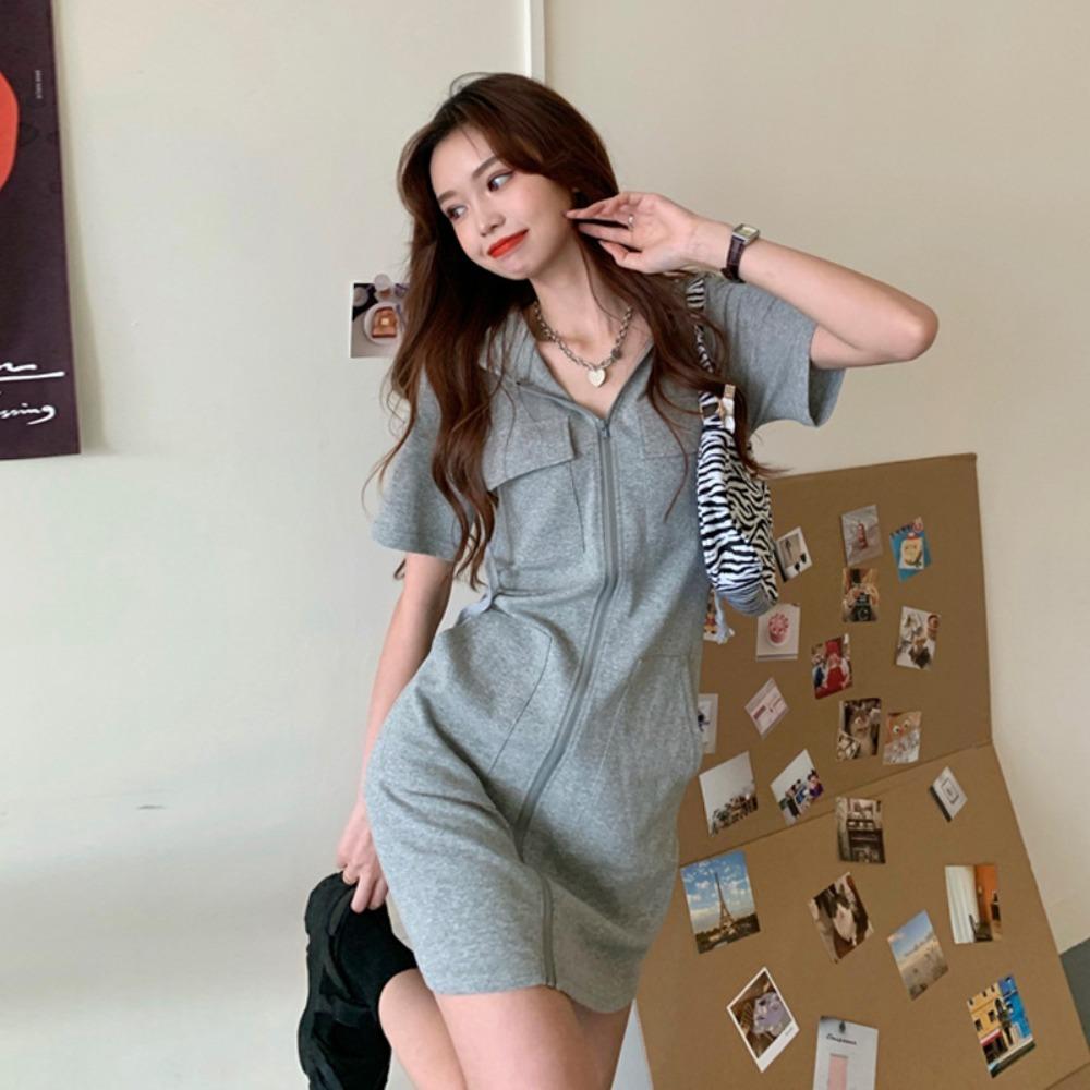 

Летний стиль, свободный повседневный топ с короткими рукавами и капюшоном 2XL серый