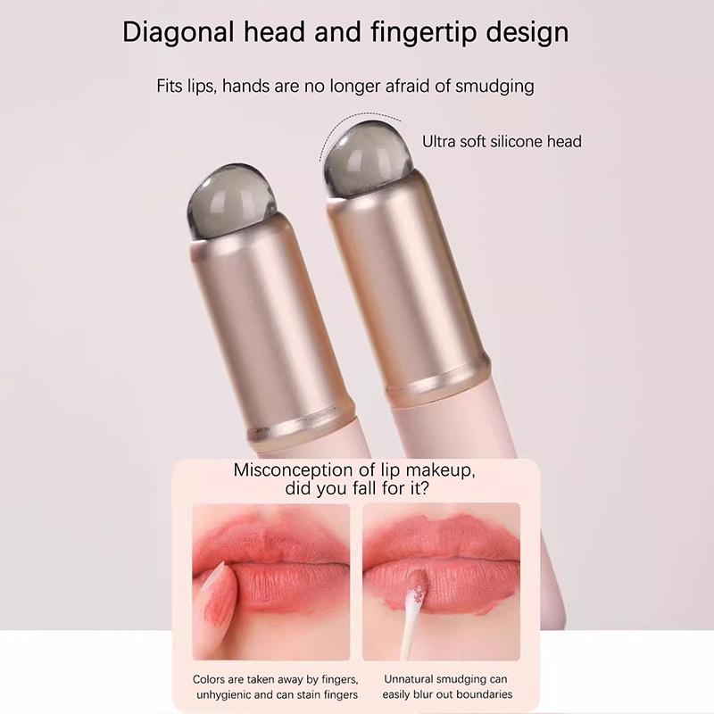 Mini Silikon Leppebørste Concealerbørste Med Deksel Leppemaske Applikatorer Lipglossbørste Leppestiftbørste Sminke Skjønnhetsverktøy