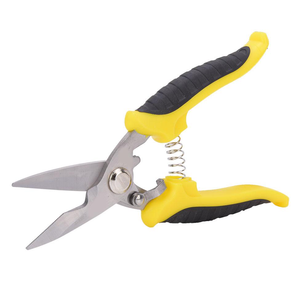 Nůžky Multifunkční Průmyslové Nerezová Ocel Žlutá Černá Rukojeť Elektrikářské Ruční Nářadí