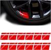 Mandark 12PCS Car Wheel Rims Decal Stripes Reflective Vehicle Tire Rim Stickers for 18-21 Inch Wheels Safety Auto Exterior Hash Stripe Sticker Deco