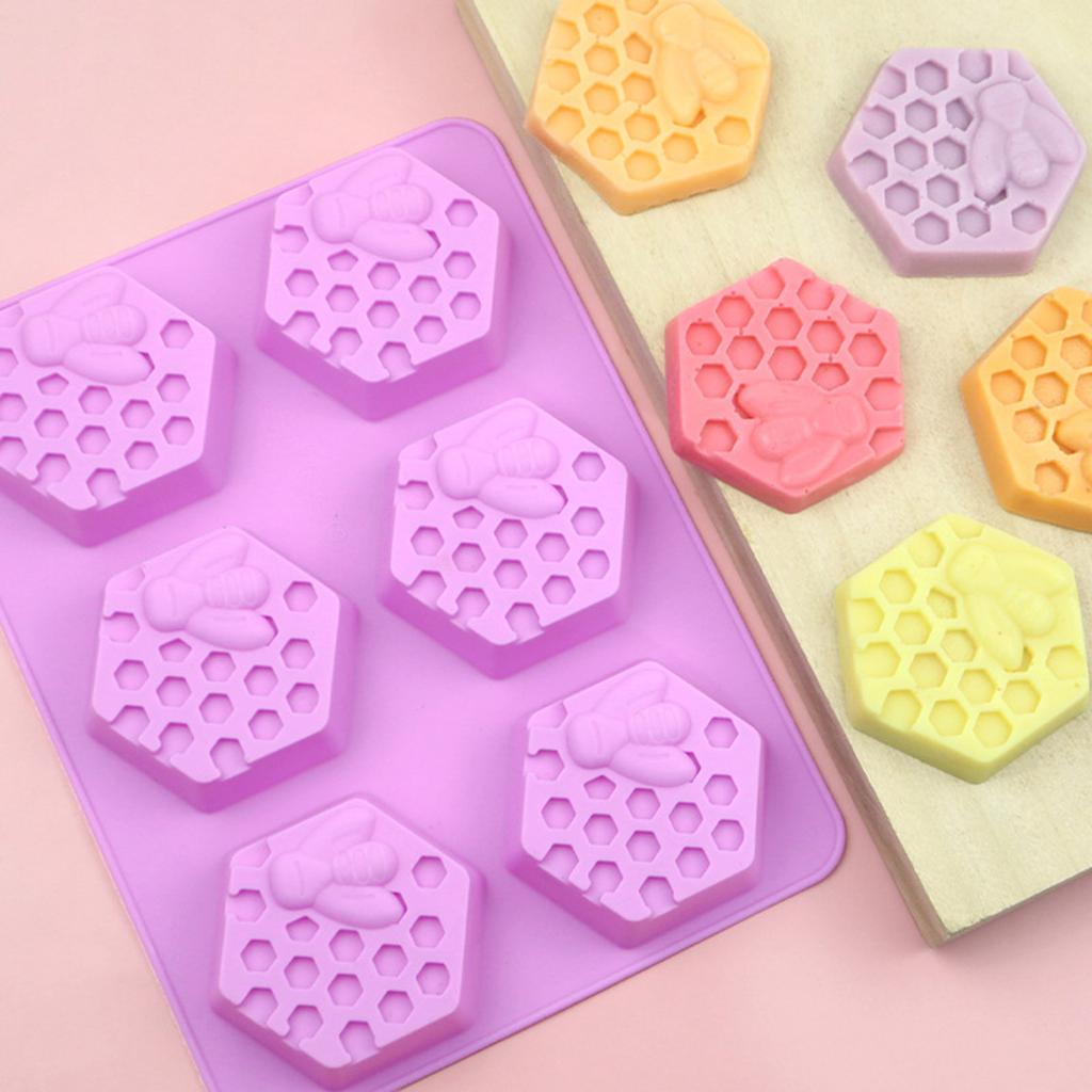 Bee Honeycomb Silicone Mold Candle Soap DIY Handicraft Supplies for Beginners Starters Baking Cake Decoration Mould