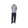 Carhartt WIP Long Sleeve Chase T-Shirt Embroidered Logo Loose Fit Men Tops Fog-Gray I026392-1R2-XX