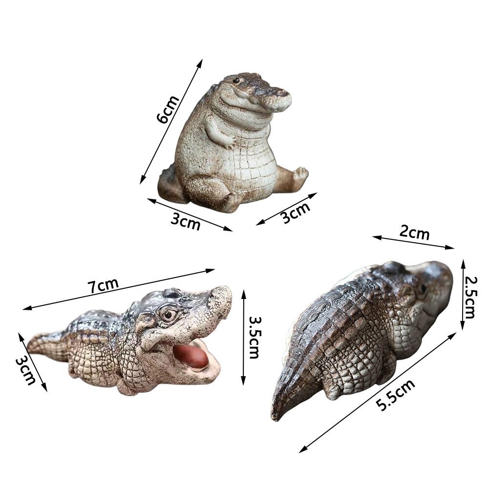 NEW Little Crocodile Indoor Ornament Boutique Tea Pet Home Desktop Resin Ornament Tea Set Decor Garden Ornament Exquisite Gifts